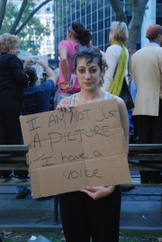 Young Woman, Wall Street Protest