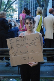 Young Woman, Wall Street Protest